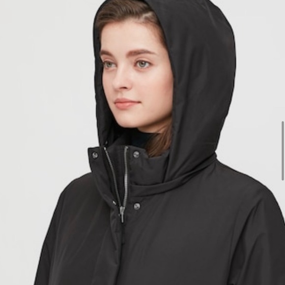 Uniqlo Women’s Hybrid Down Ultrawarm Long Coat Small black grey - Picture 6 of 16